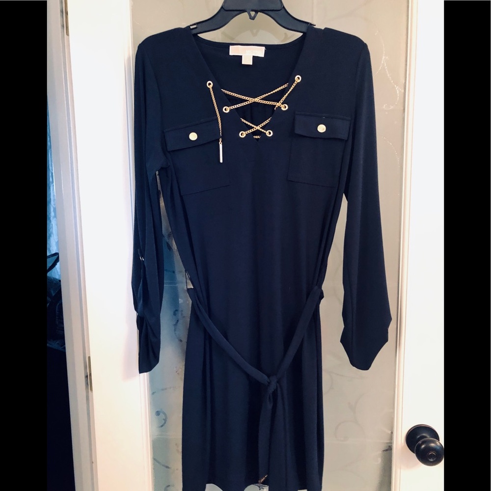 Michael Kors admiral (dark navy) sleeved dress